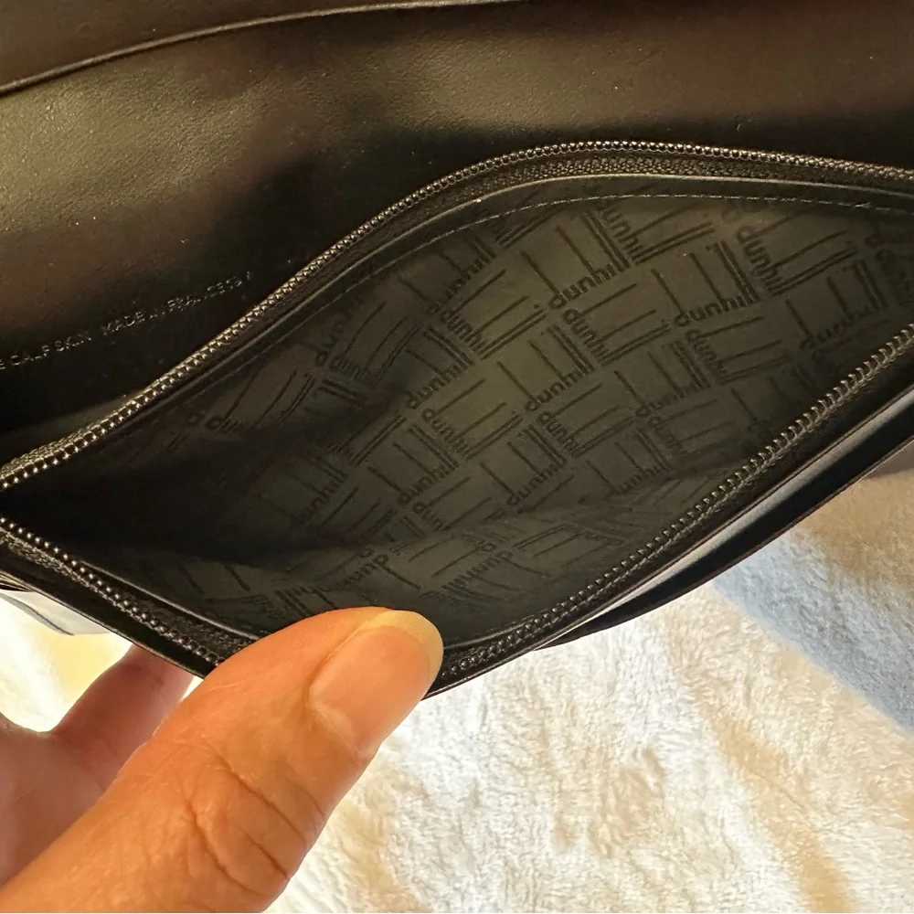 Dunhill unisex Black in Gold Hardware Wallet
